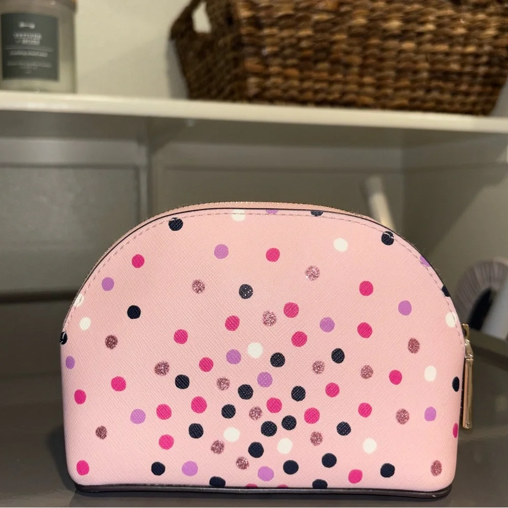 Kate Spade Sylvia Disco Dots Small Dome Cosmetic Case - Picture 3 of 6